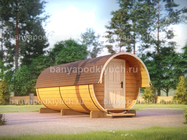 Баня бочка 4,5 на 2,3 м